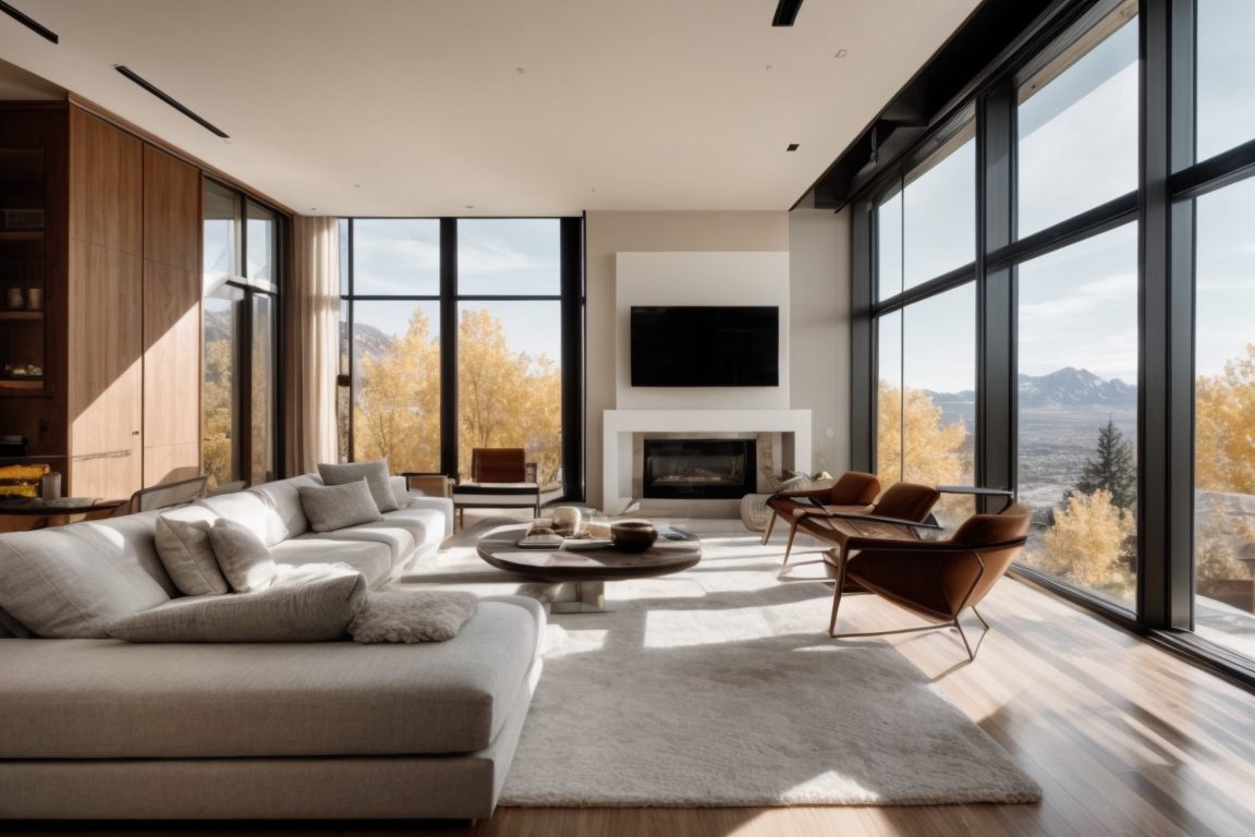 Salt Lake City home with energy-efficient window films, cool interior