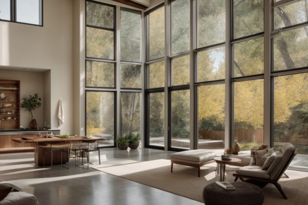 Salt Lake City home interior with solar window film installed