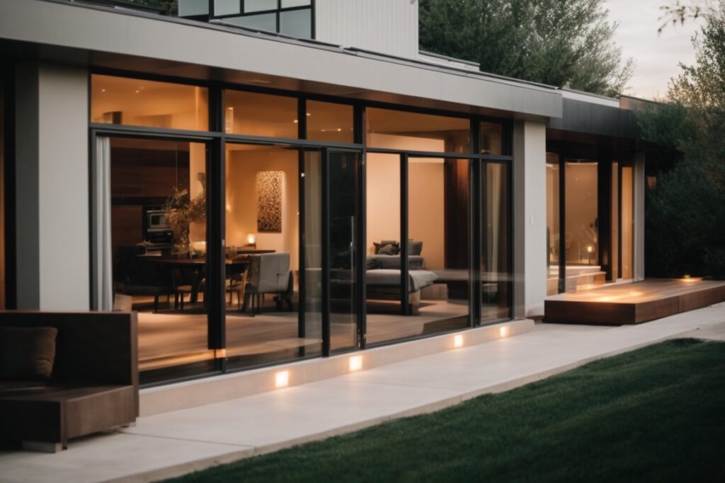 Modern home with tinted window film in Salt Lake City