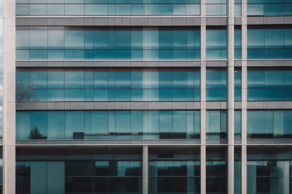modern office building in Salt Lake City with energy-efficient window tints