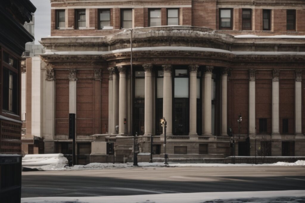 Historic Salt Lake City building with climate control window film