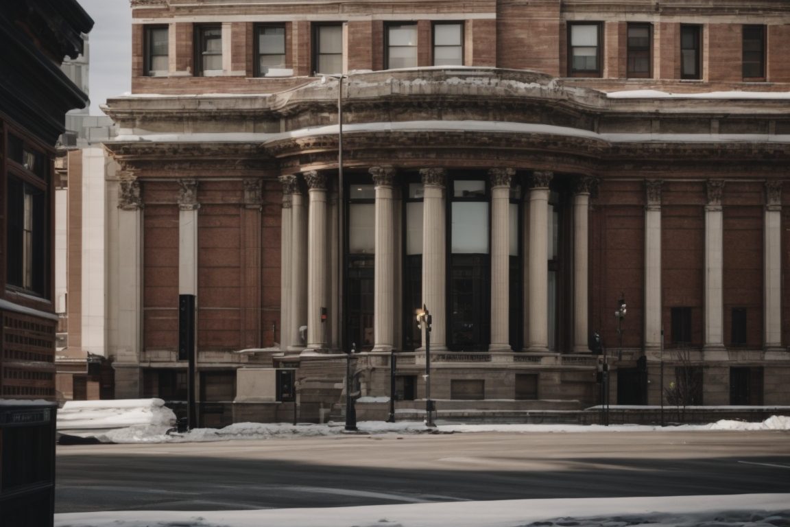 Historic Salt Lake City building with climate control window film